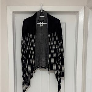 BCBGMaxAzria Black and Gray Women's Cardigan